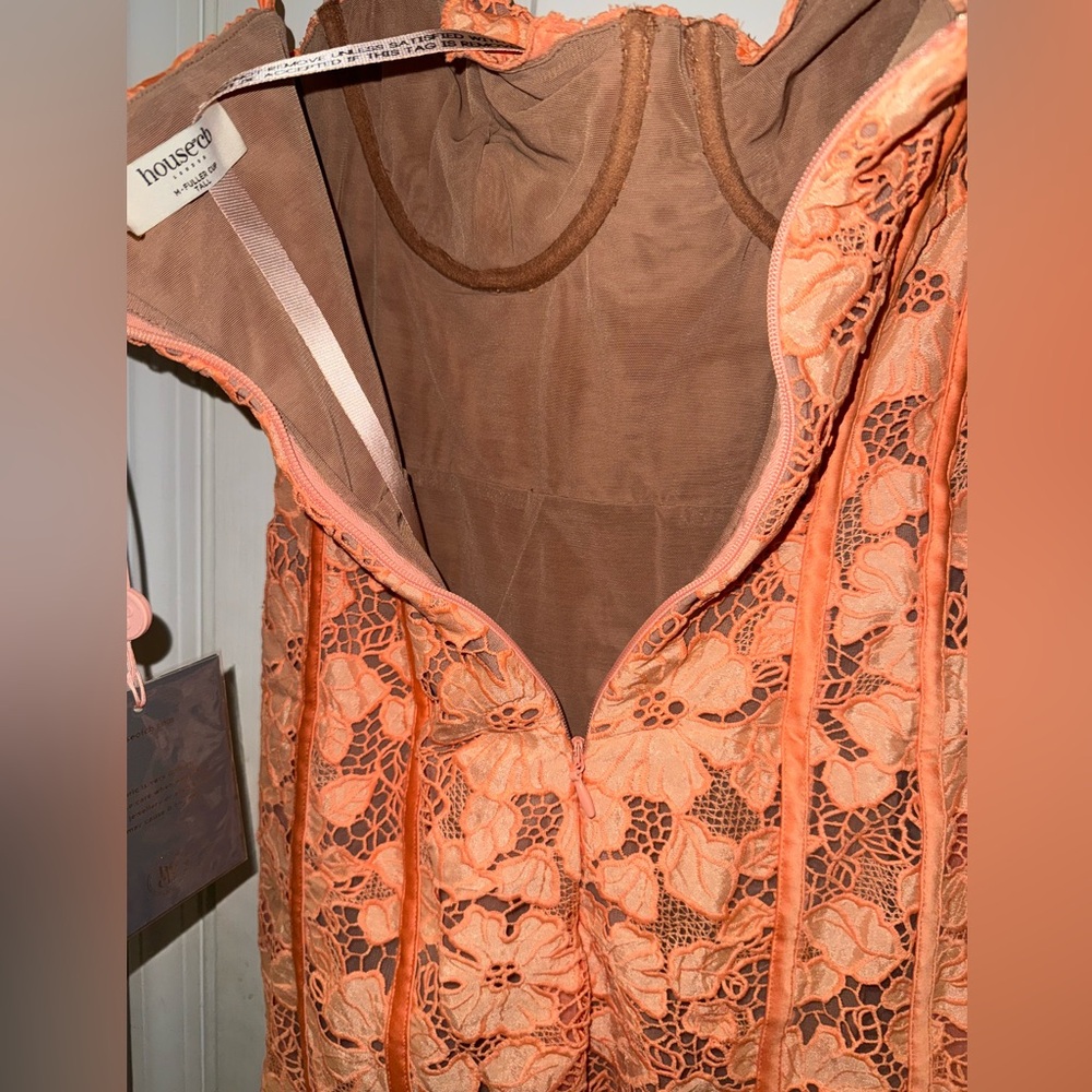 House of CB Sorbet Embroidered Floral Lace Mini Dress - Picture 5 of 6